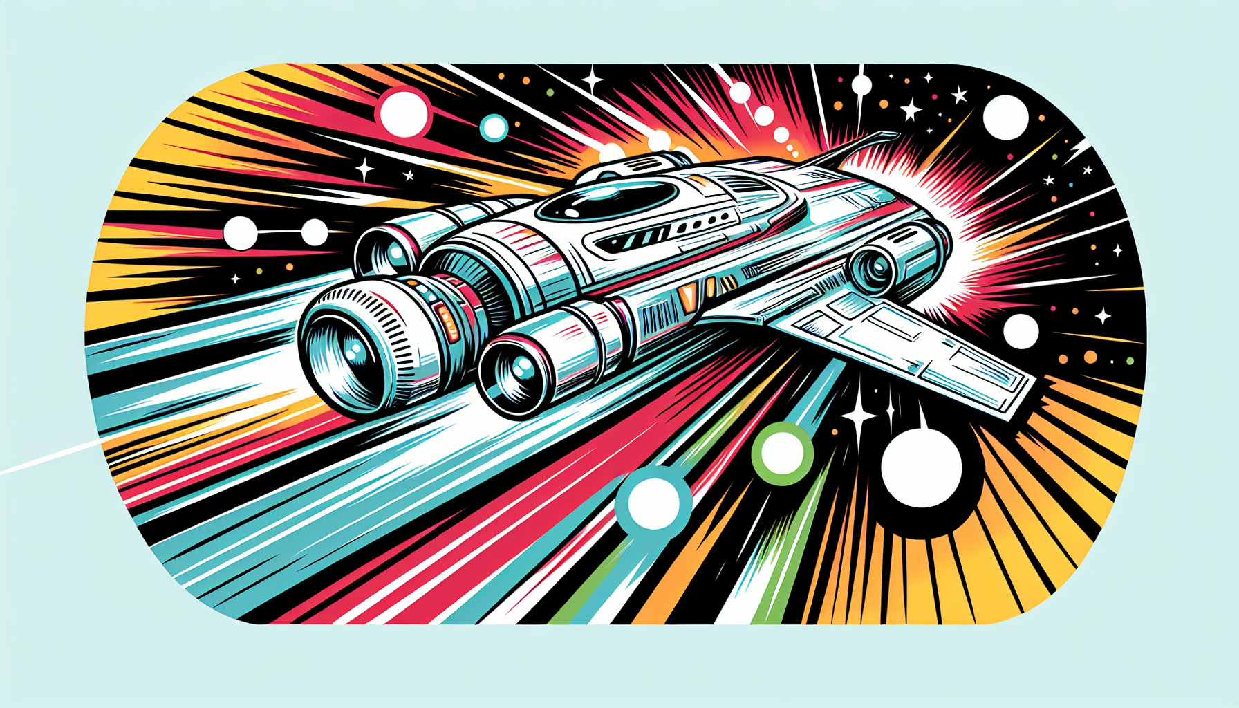 Tall White spacecraft executing faster-than-light travel