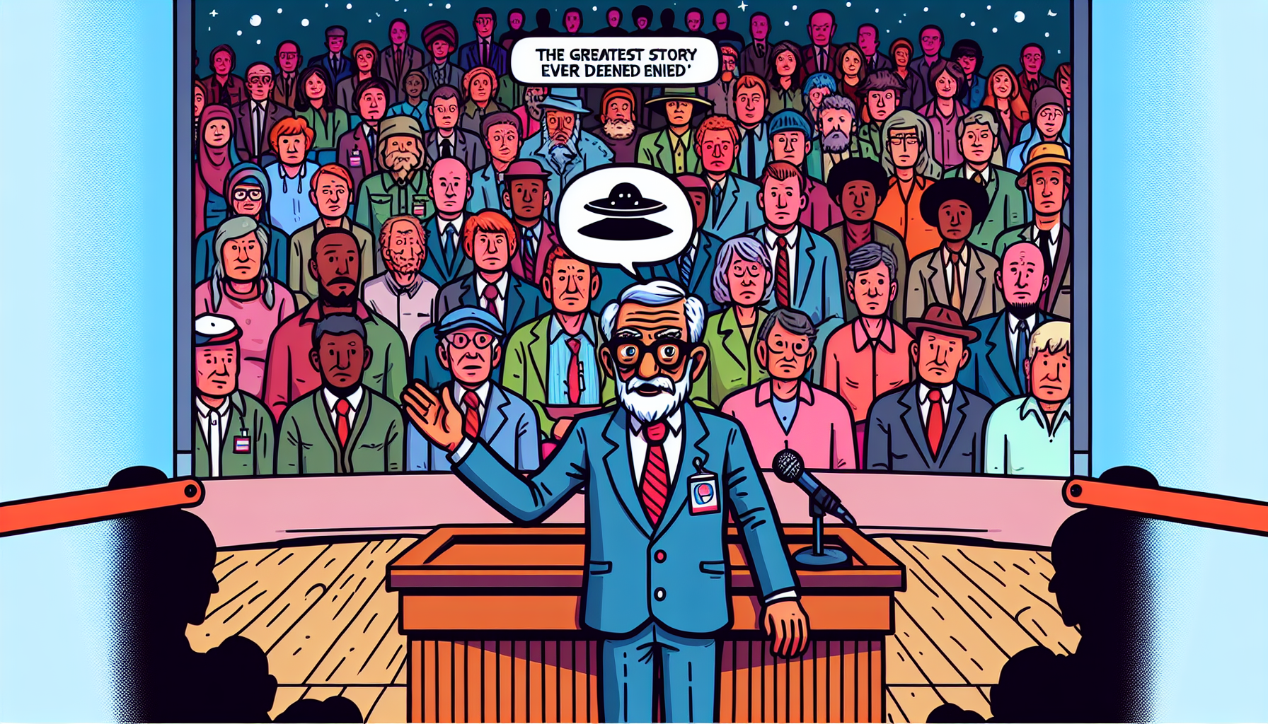 Paul Hellyer at a UFO conference