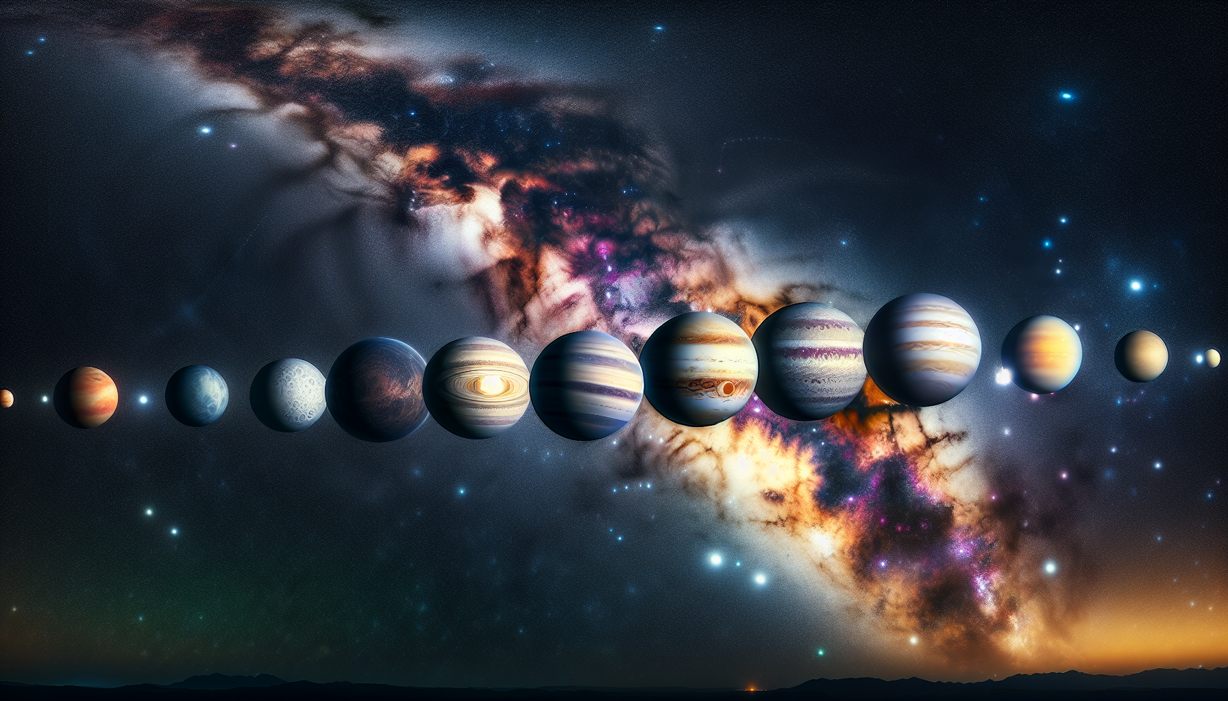 Six Planets Aligned: A Celestial Planetary Alignment Event