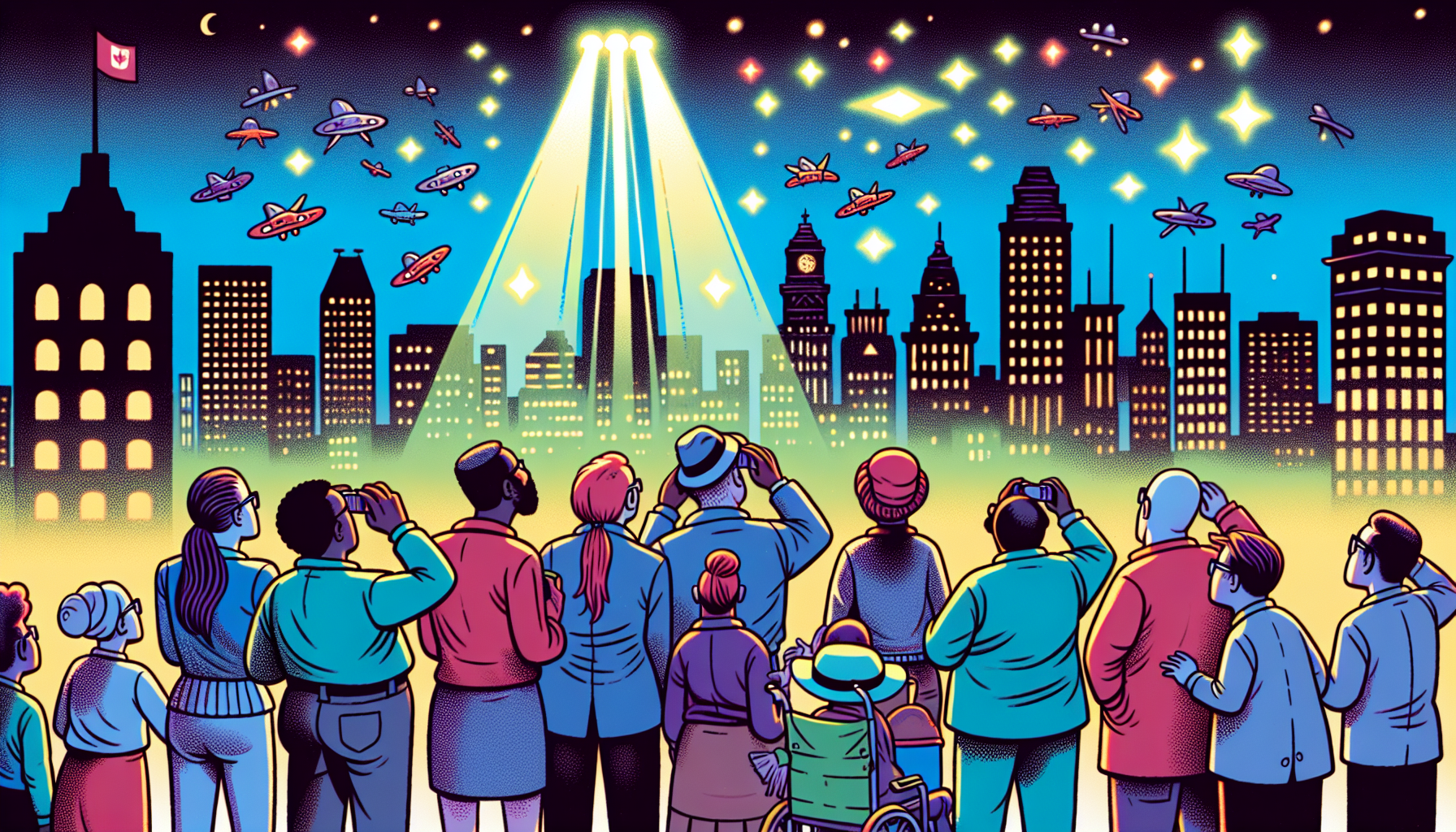 Witnesses observing UFOs in Montreal