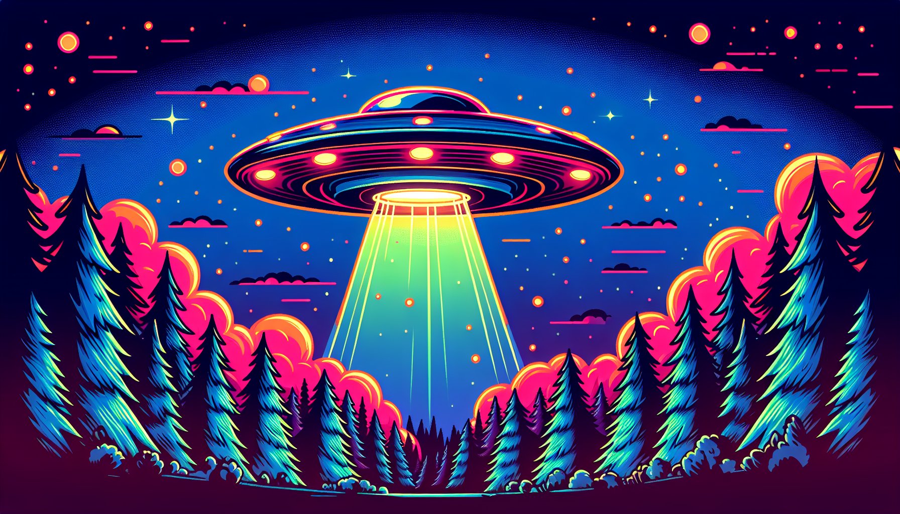 UFO over Quebec forest