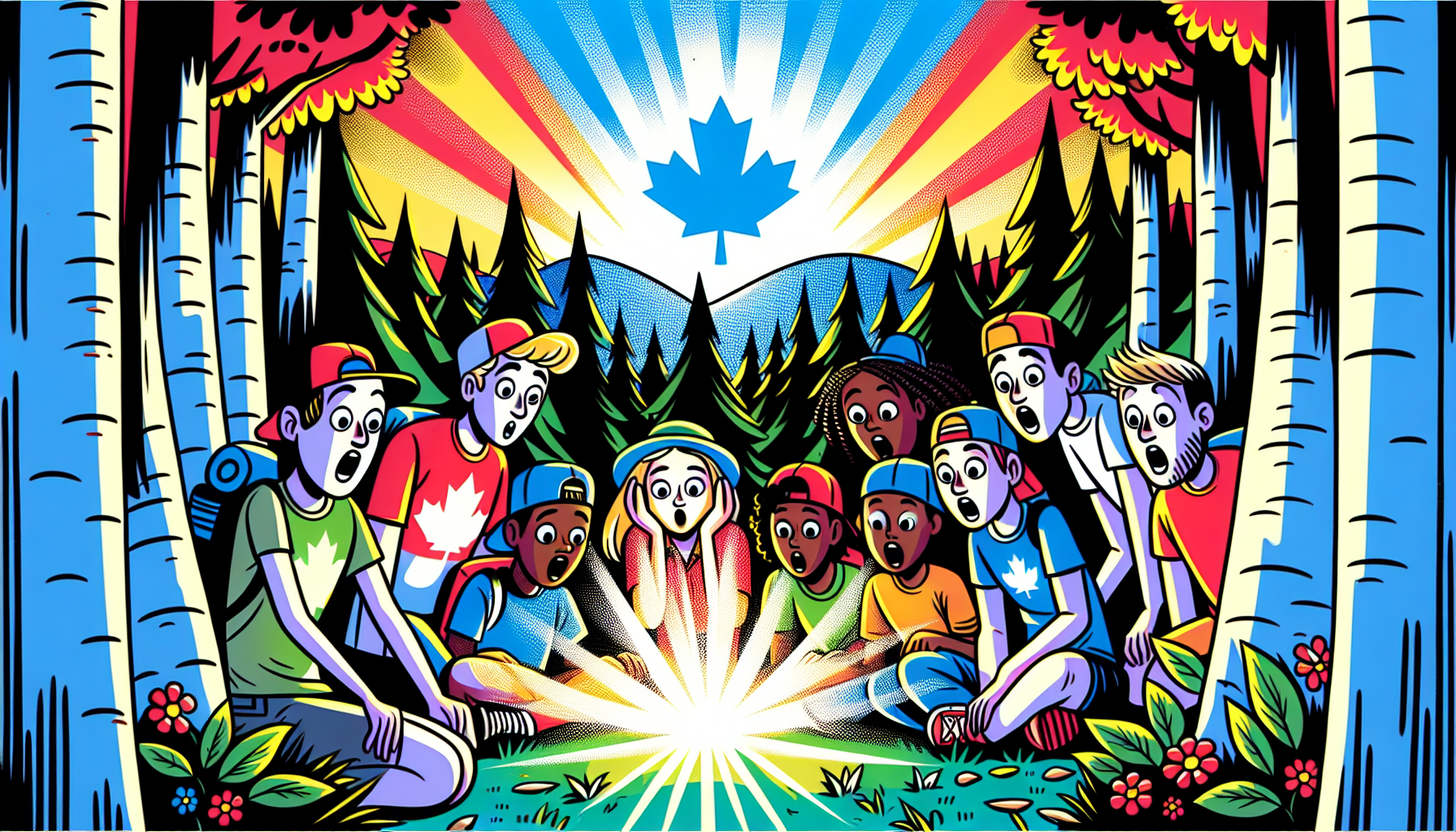 Campers observing a UFO in Quebec